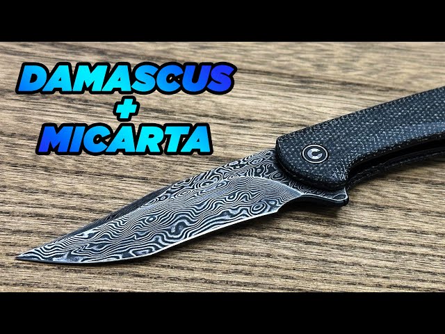 Damascus Blade & Micarta Handles | Civivi Mini Sandbar Knife