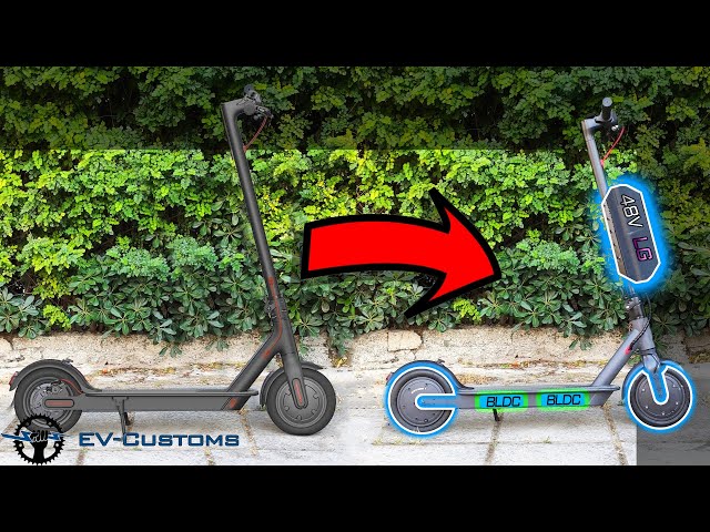 2WD Xiaomi Scooter Frame Conversion at 48V 1700Watt MAX Output