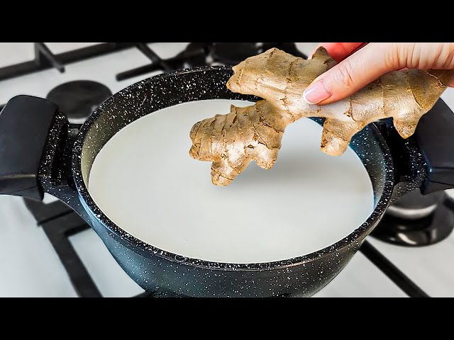 Simply add ginger root to boiling milk! You will be amazed! 5 minute recipe