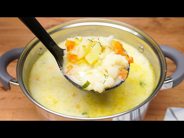 Thanks to this cauliflower soup I lost 10 kg in a month! Vegetable soup without meat.