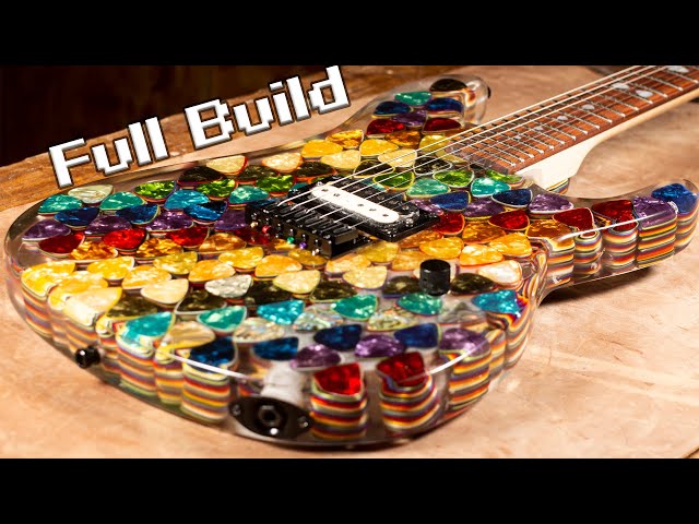 Electric GUITAR made of GUITAR PICKS and Epoxy Resin