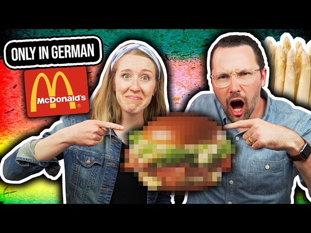 Americans Try Germany's Strange McDonald's Menu Items NOT Sold in the US! - Spargelzeit?