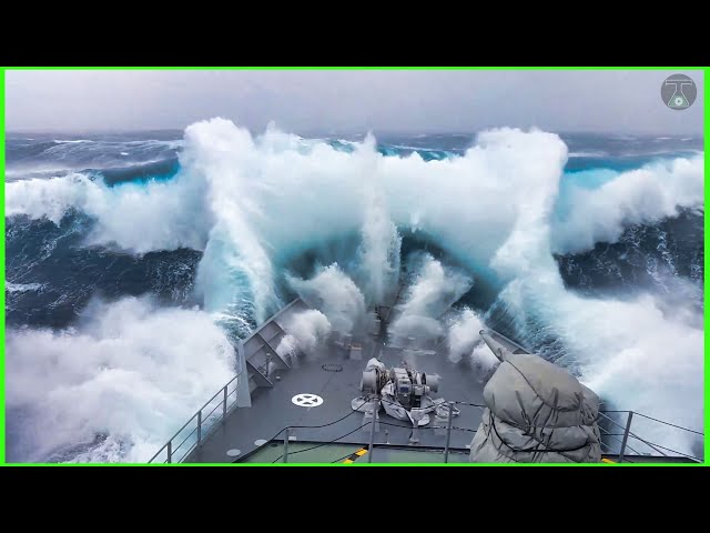 "Ship vs  Monster Waves: Epic Battles Caught on Camera!"