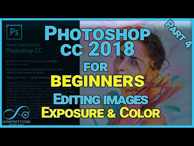 How to Use Photoshop CC 2018 For Beginners-Part 4-Changing Colors, Exposure and Image Size