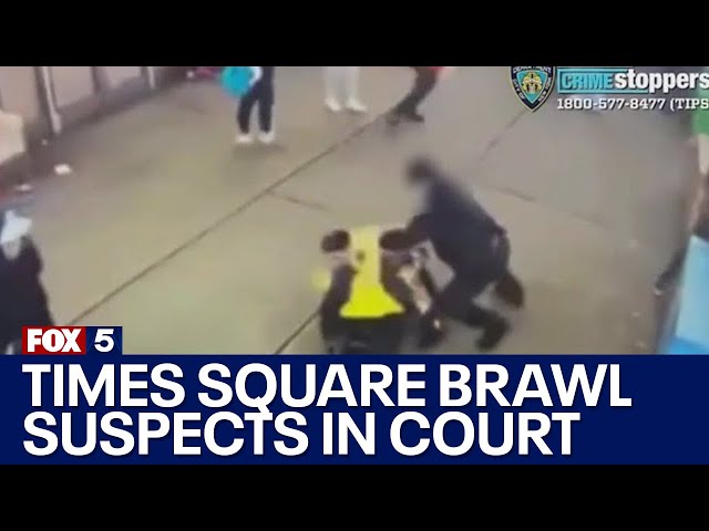 Court appearance for suspects in Times Square brawl