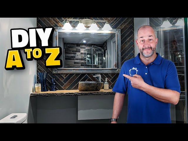 Complete Build of a Modern Rustic Bathroom | A to Z