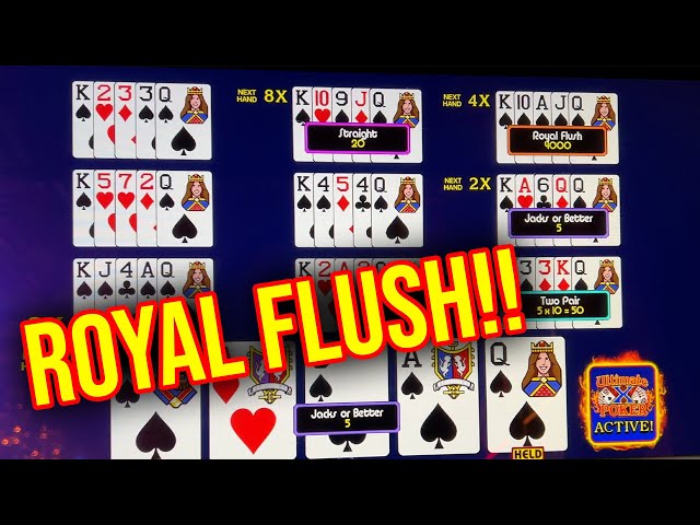 ROYAL FLUSH OUT OF NOWHERE!!! ULTIMATE X POKER!!!