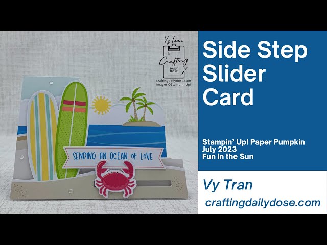 Paper Pumpkin July 2023 Alternative | Side Step Slider Card | Fun in the Sun