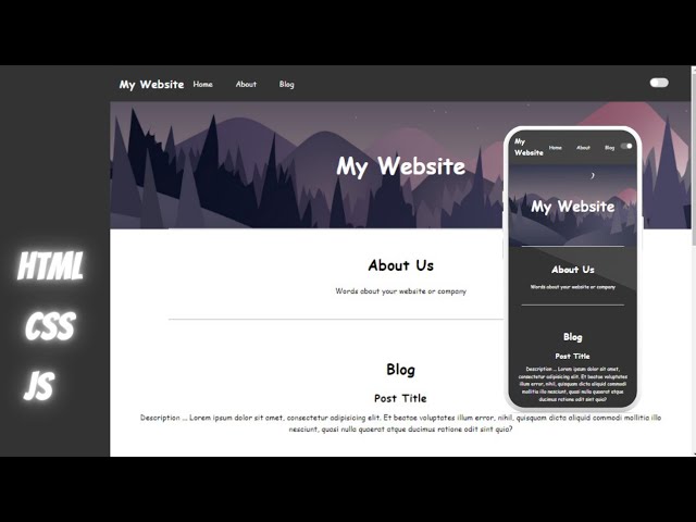 💻Creating a Simple One page website Using HTML CSS & JS⌨️ | 💫 Mobile Responsive #website #html5