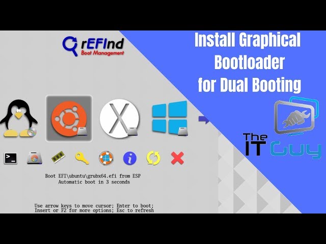 Installing rEFInd for dual booting Linux (Graphical Bootmanager)