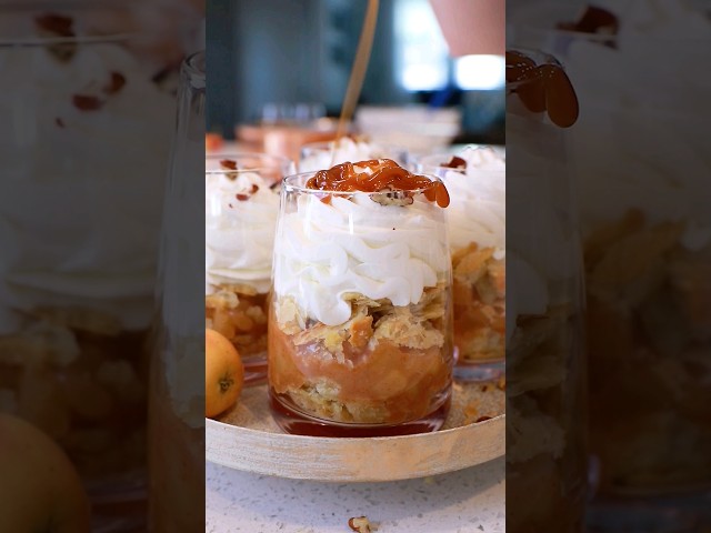 Super EASY Apple Pie Trifle Cups!! #thanksgiving #applepie #easyrecipes