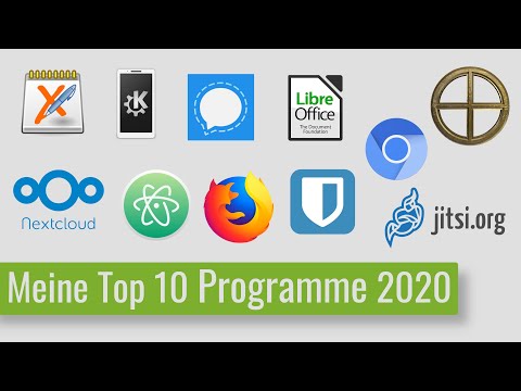 Meine Top 10 Freie Software Projekte 2020 (Linux)