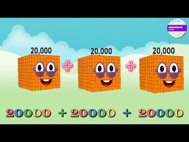 numberblocks triple same addition 1000to 20000 | learn to count #mathsforkids @Educationalcorner110