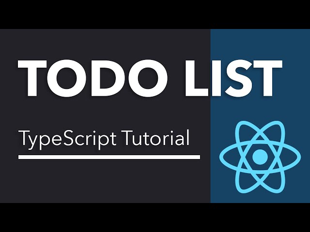 Todo List in ReactJS using TypeScript Tutorial