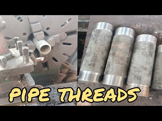 How to cut pipe threads on the lathe machine #viral #technology #lathe #thread #tranding #industry
