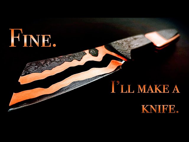 Forging a Solid Copper Damascus Cu Mai Knife