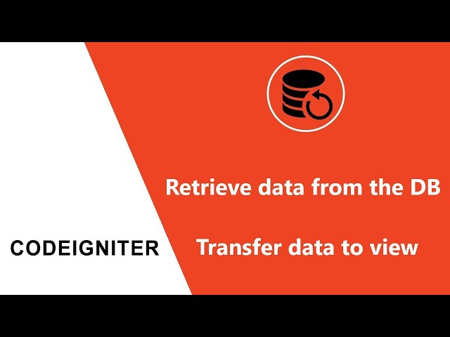 Retrieve data from database in CodeIgniter and transfer data to view from controller CodeIgniter