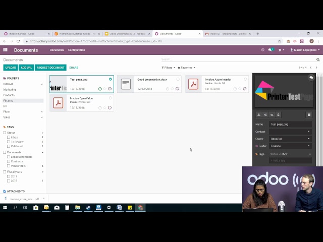 Odoo Documents: an integrated document management system