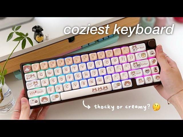 CUTE & COZY KEYBOARD for your setup | Customizing the coziest mechanical keyboard for the winter ☃️
