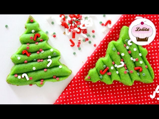 Galletas de navidad en forma de árbol | Galletas de mantequilla y almendra