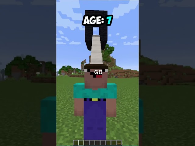 never use different age traps on minecraft noob 😱 #shorts