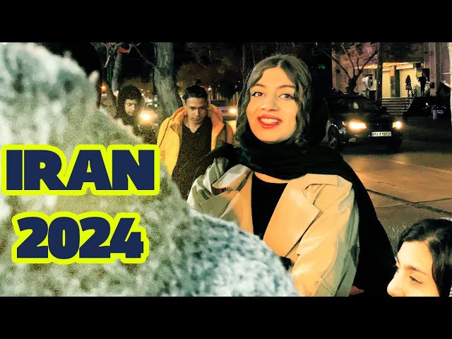 IRAN Night Walk in Malek Street, City Ambience