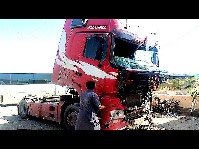 Mercedes Truck Accident Cabin Repairing