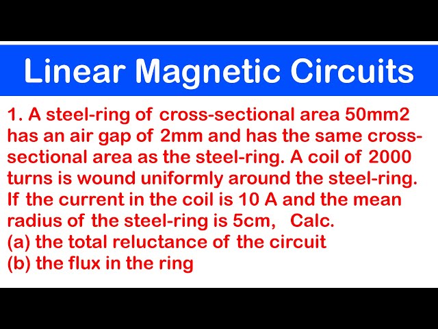 55 - Linear Magnetic Circuits Example 1