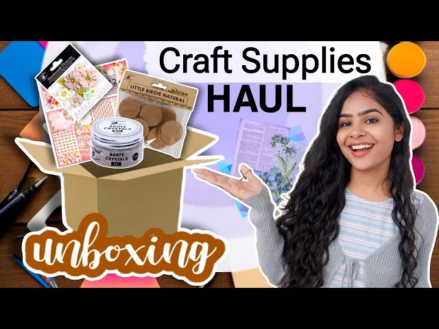 Unboxing Itsy-Bitsy Art & Craft supplies | MDF, Decoupage, paints Haul