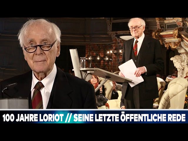 100 Jahre Loriot // Die letzte öffentliche Rede von Vicco von Bülow in Brandenburg
