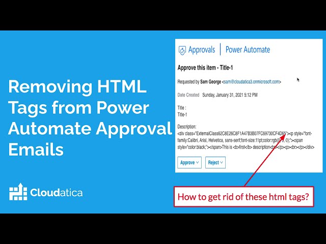 Removing HTML Tags from Power Automate Approval Emails