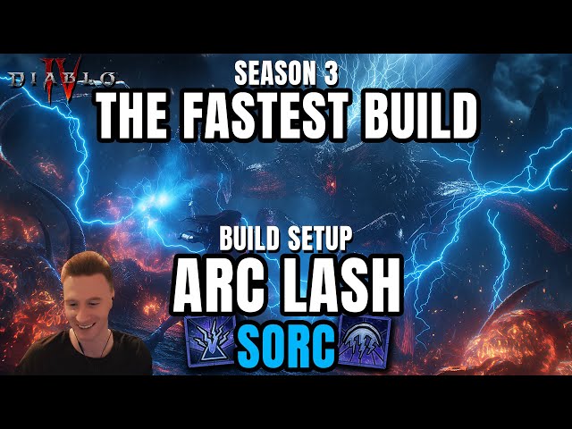 THE FASTEST BUILD FOR THE GAUNTLET? Arc Lash Sorc Build Setup! Season 3 Diablo 4