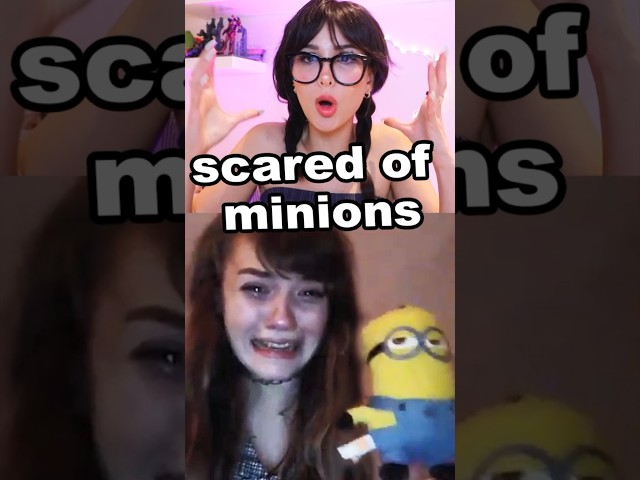 Girl is scared of MINIONS