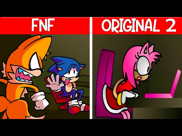 Hey Sonic what's up, OH GOD WHAT ARE YOU DOING! Original Vs FNF | All References Tails Caught Sonic