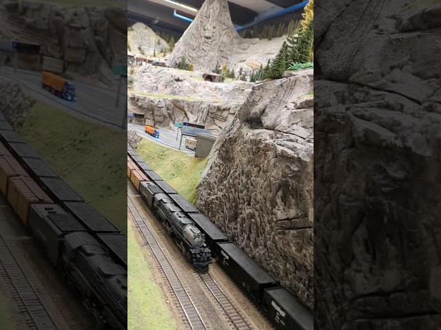 Swiss Alps with Big Boy and other trains at Miniatur Wunderland