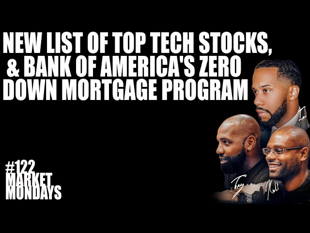 New List of Top Tech Stocks, & Bank of America's Zero Down Mortgage Program