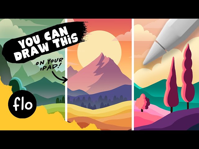 You Can Draw COLORFUL Landscapes in PROCREATE - Step by Step Procreate Tutorial