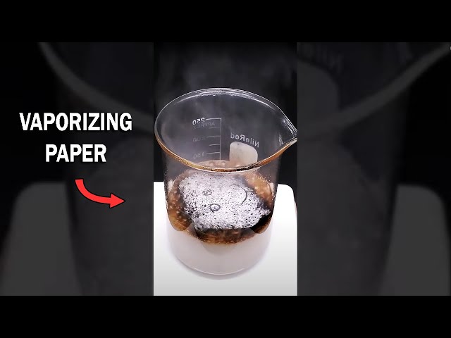 Vaporizing paper in scary piranha solution