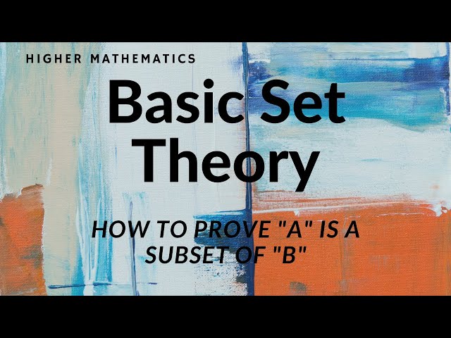 Proving A is a subset of B