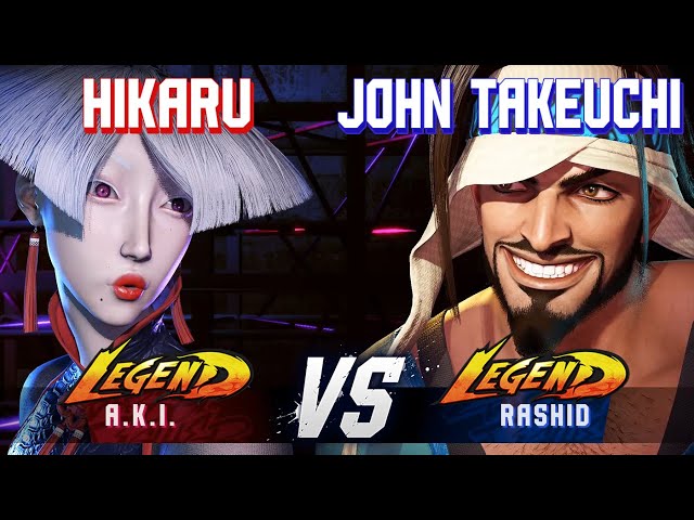 SF6 ▰ HIKARU (A.K.I.) vs JOHN TAKEUCHI (Rashid) ▰ High Level Gameplay