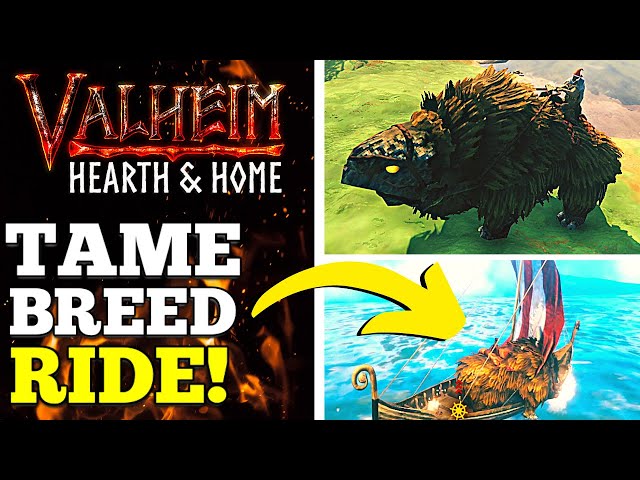 How To Tame, Breed & Ride Lox in Valheim! +BOATS!?