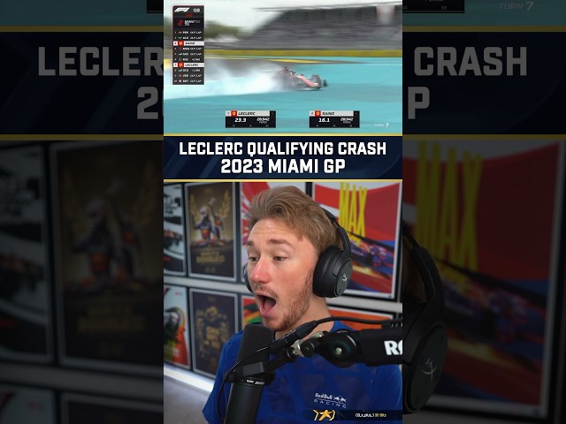 Leclerc Qualifying Crash Live Reaction - 2023 Miami Grand Prix