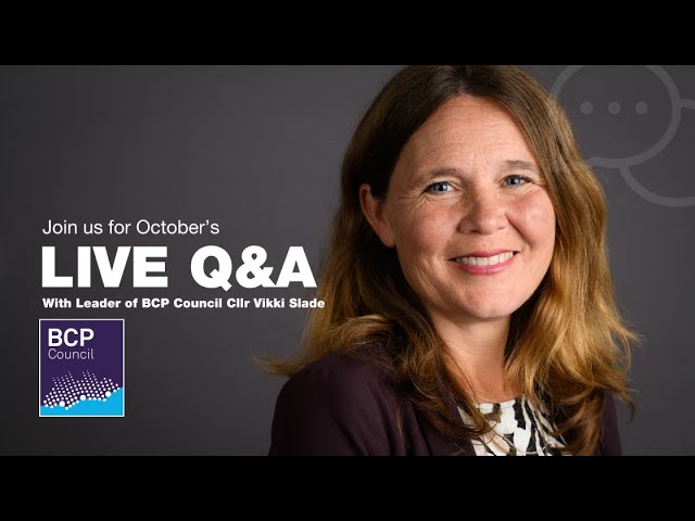 Live Q&A session with Leader of BCP Council Cllr Vikki Slade