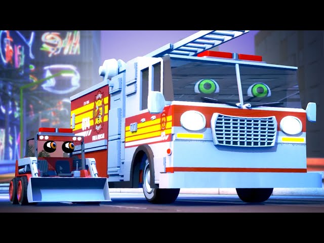 Firetruck Wheels go Round and Round + More Vehicle Learning Rhymes for Kids