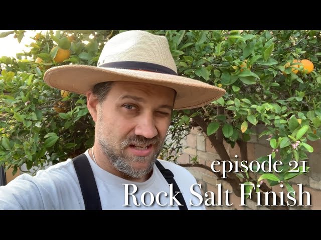 how to apply rock salt concrete finish