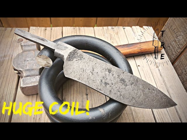Hand Forging A Knife Out Of 1" Thick 5160 Coil | Shop Talk Tuesday Episode 181| Integral Bolster