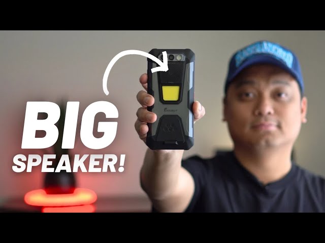 FOSSiBOT F106 Pro Rugged Phone: Great speaker with bright camping lights!