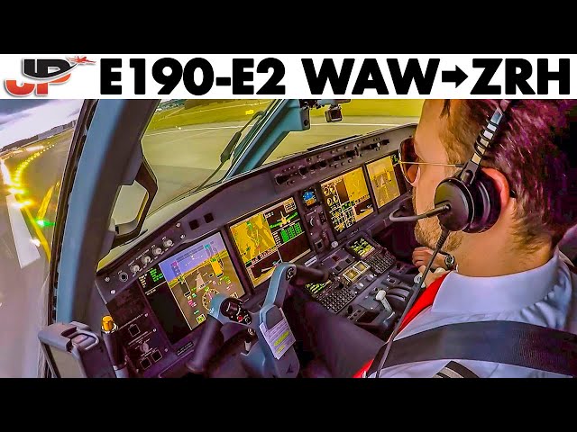 Warsaw to Zurich in Cockpit of the new Helvetic Embraer E190-E2