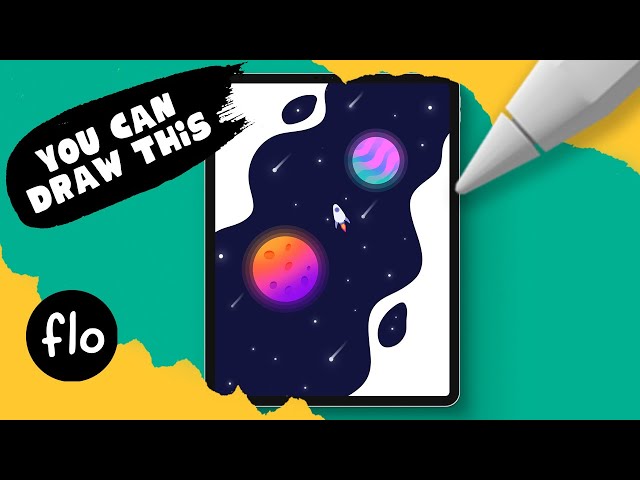 You Can Create This Space ANIMATION using PROCREATE and ADOBE FRESCO