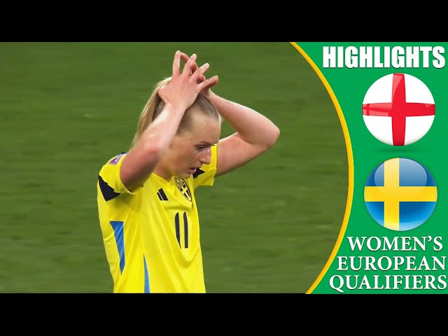 England vs Sweden || HIGHLIGHTS || Women's Euro 2025 Qualifiers